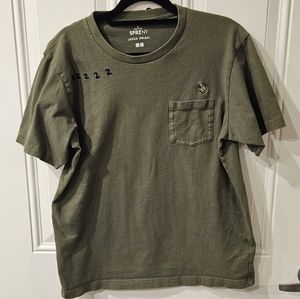 Green Embroidered Bee Bzzz Tee